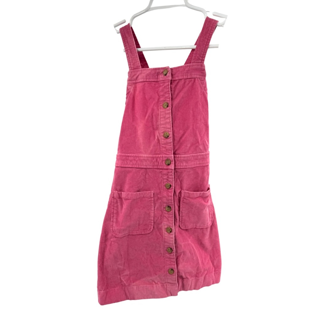 Crewcuts Corduroy Pink Overall dress jumper button front casual preppy 10